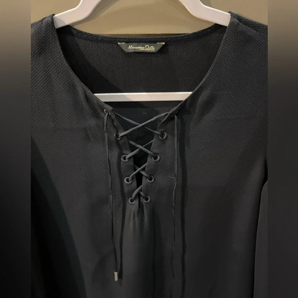 Mossimo Dutti size Small dark navy long sleeve sheath dress - Picture 3 of 7